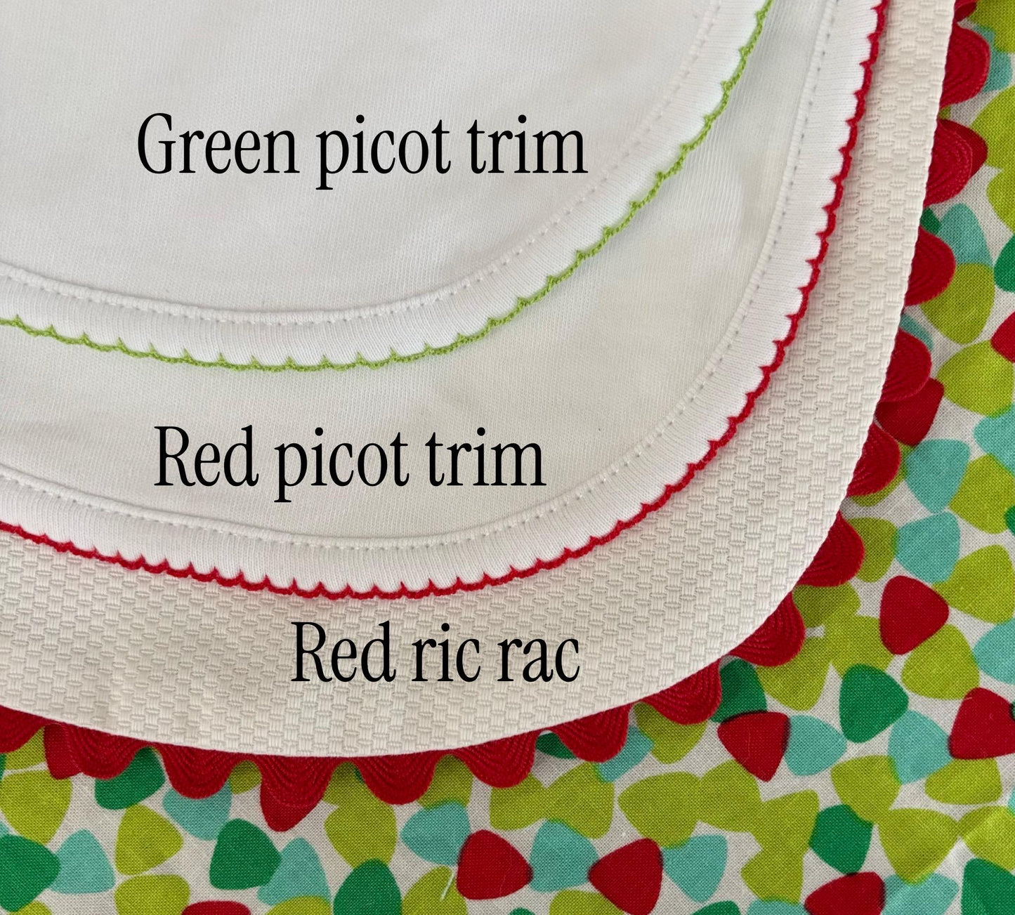 Monogrammed Christmas Bib- holiday bow, baby shower gift, personalized baby gift