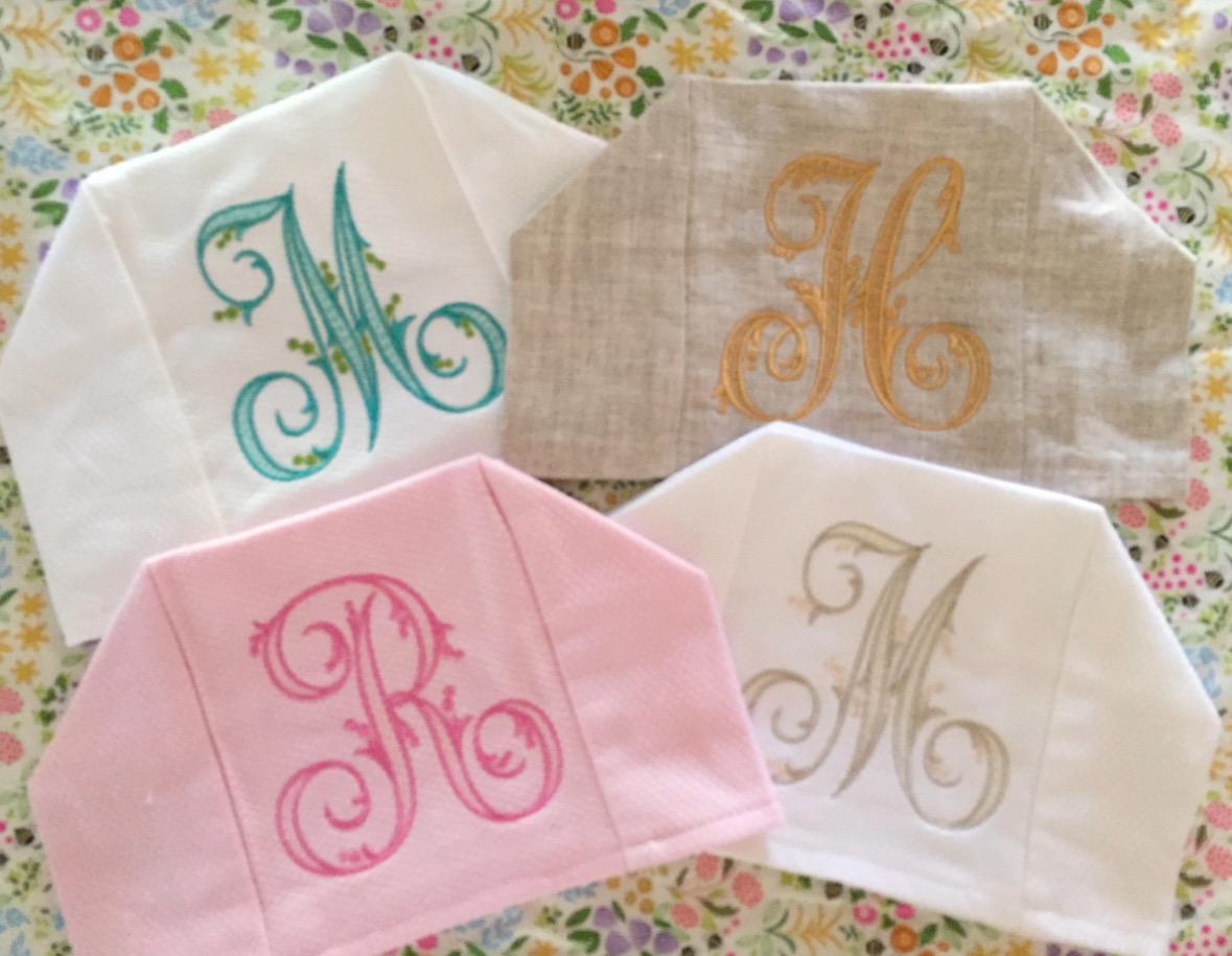 Monogrammed Tissue Box Cover-Flourish Initial, monogrammed gift-personalized gift-hostess gift