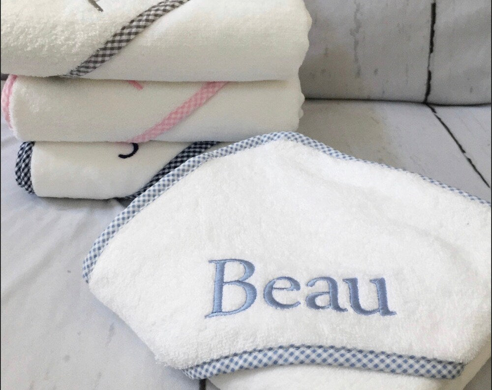 Monogrammed Hooded Towel for Babies and Toddlers