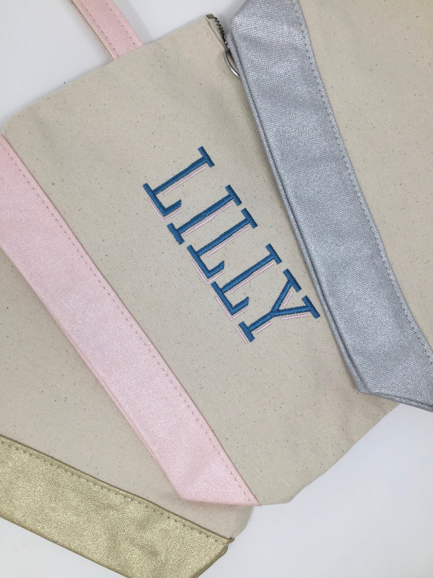 Monogrammed Canvas Cosmetic Bag, Make Up Bag, Clutch, graduation gift