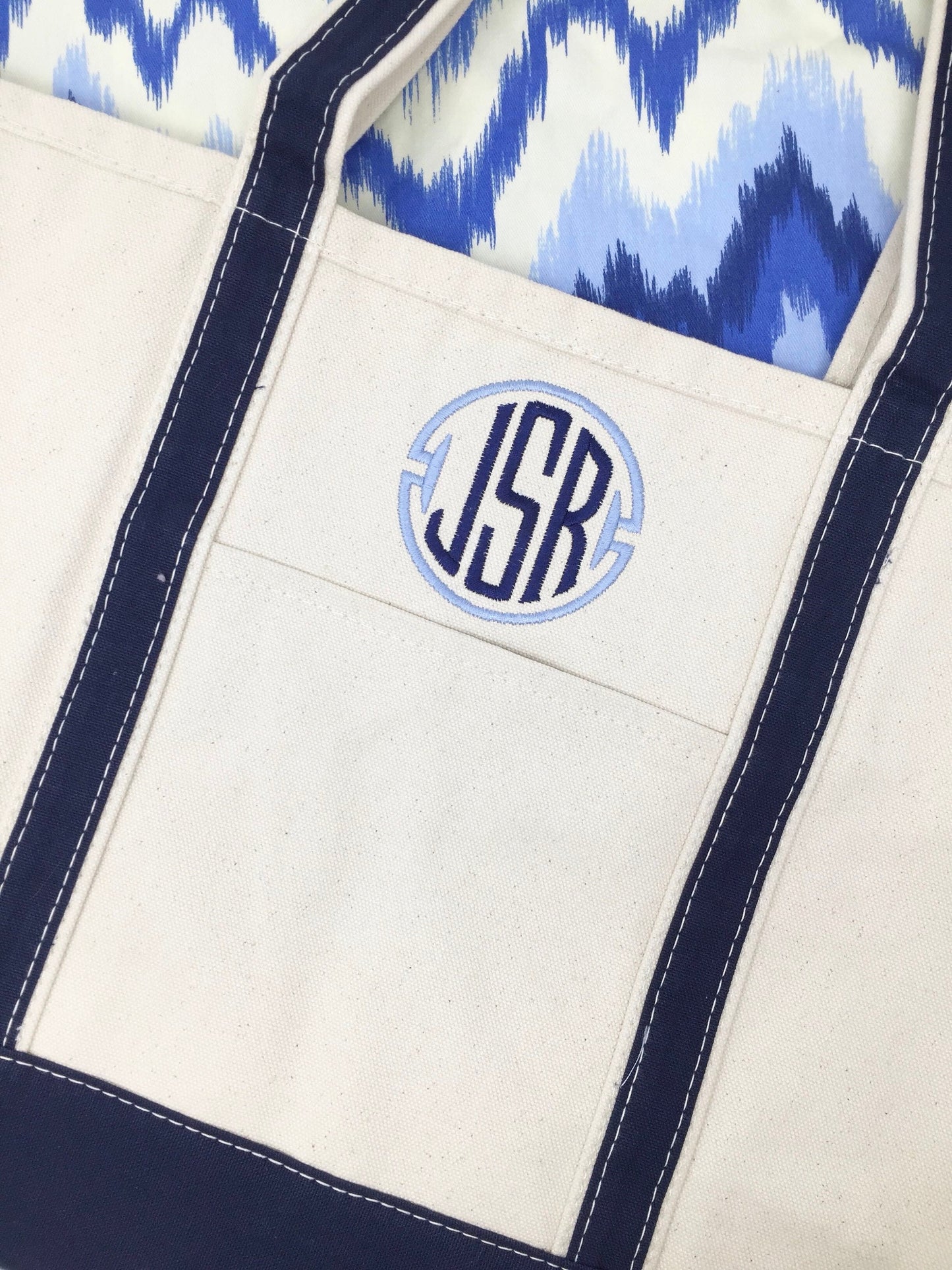 Monogrammed Canvas Tote Bag, Graduation gift, beach bag