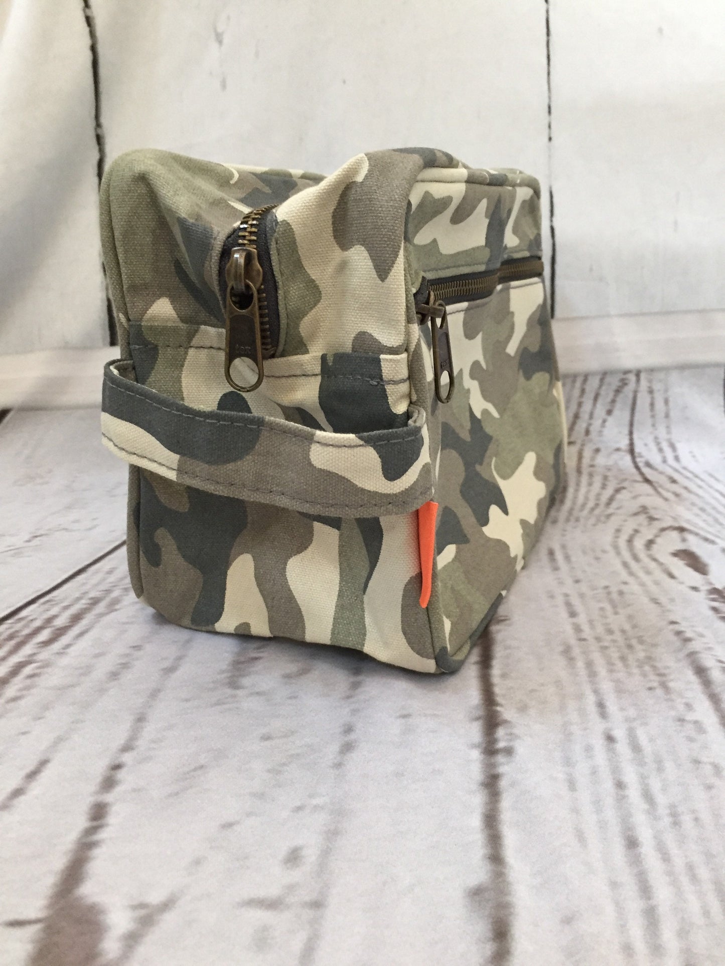 Monogrammed Dopp Kit, Camo Canvas personalized dopp kit, Christmas gift