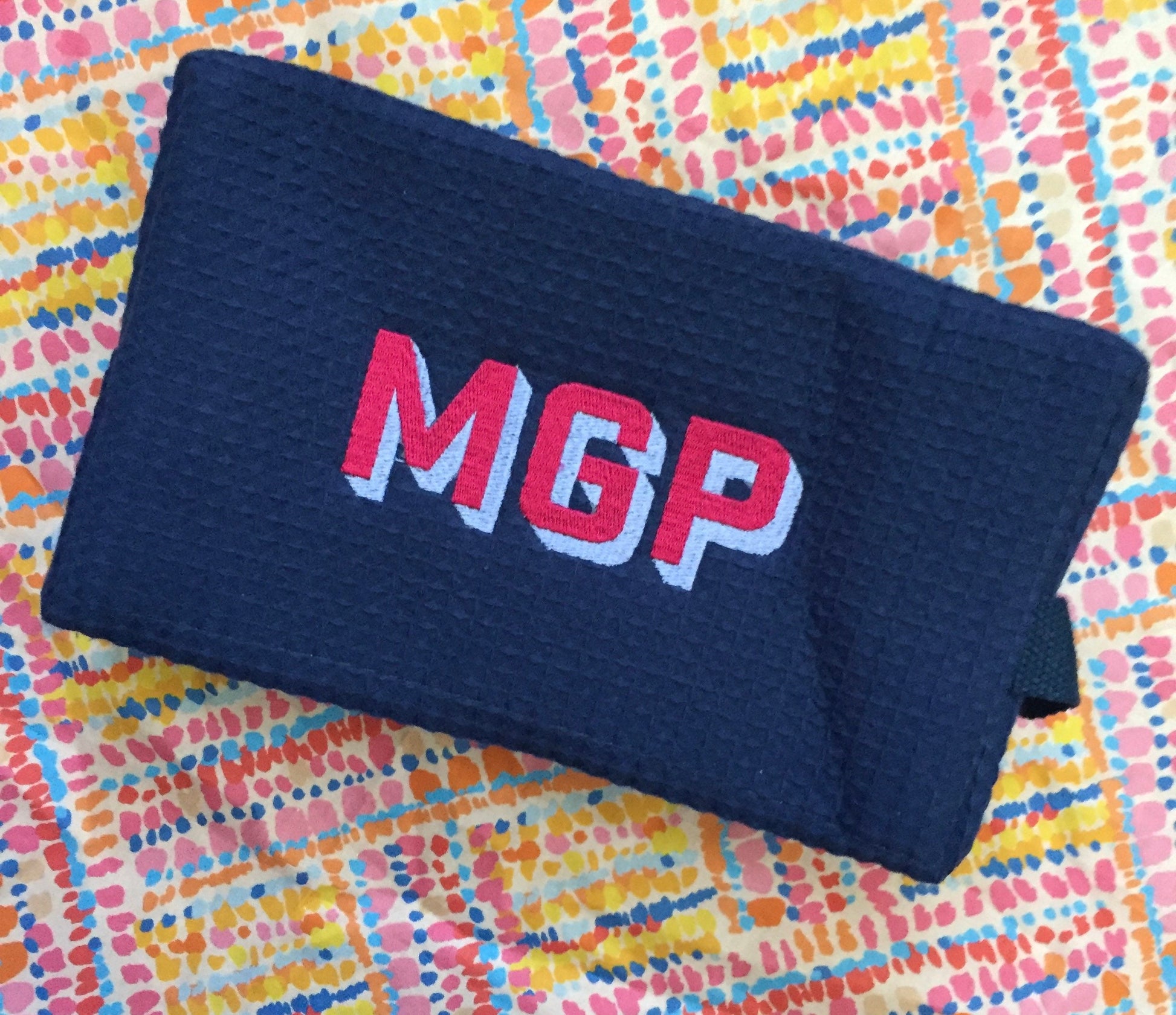 Monogrammed Waffle Cosmetic bag, make up bag, gift ideas
