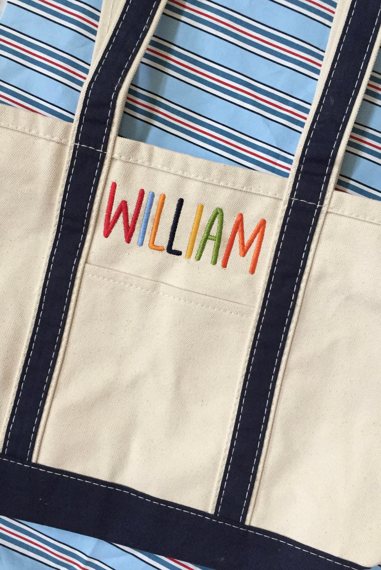 Monogrammed Medium Canvas Tote
