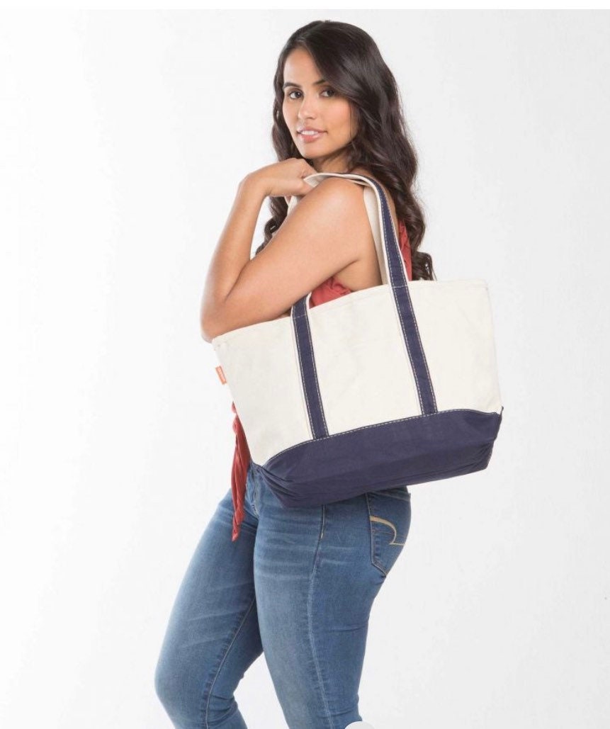 Monogrammed Medium Canvas Tote