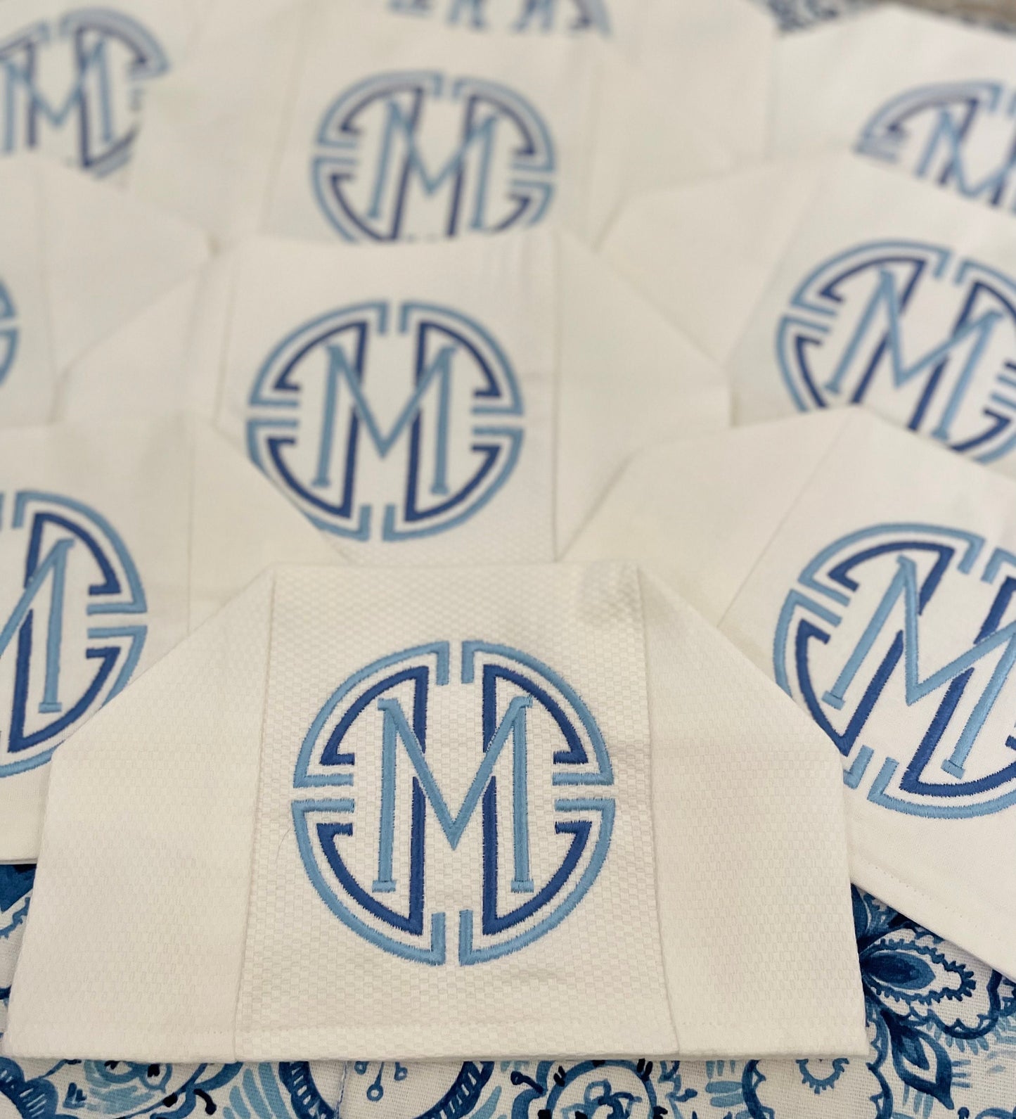 Monogrammed Tissue Box Cover, Medallion Initial-monogrammed gift-personalized gift-hostess gift