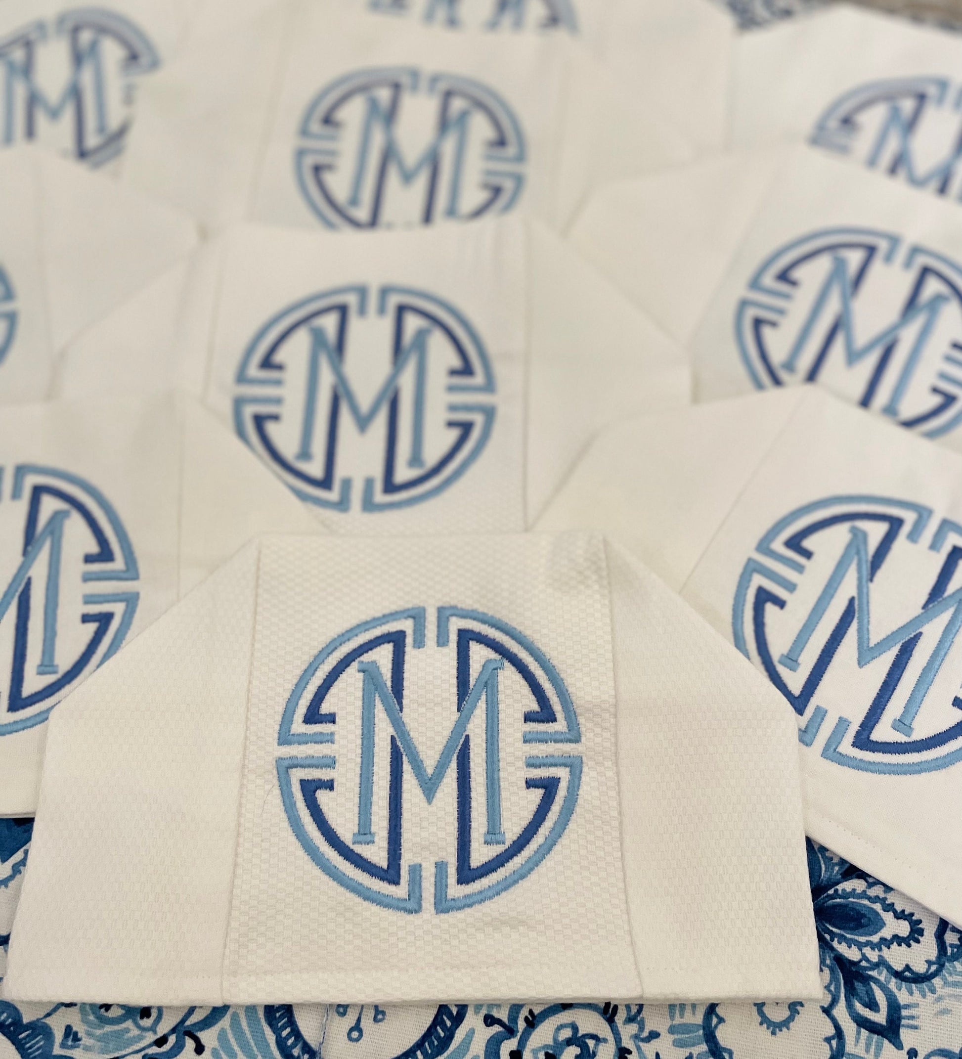Monogrammed Tissue Box Cover, Medallion Initial-monogrammed gift-personalized gift-hostess gift