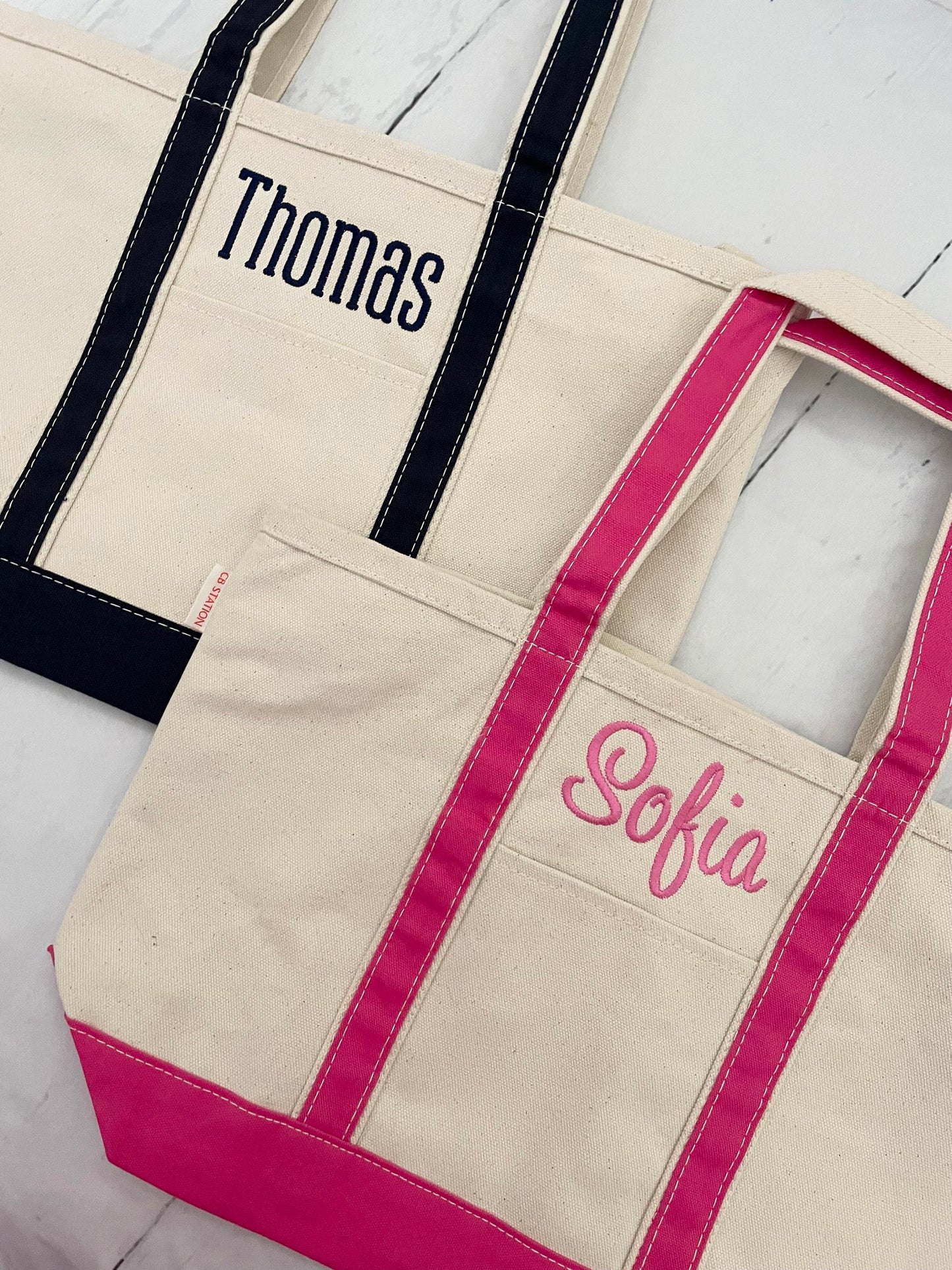 Monogrammed Medium Canvas Tote