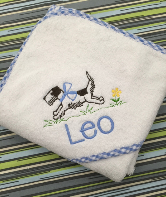 Monogrammed Dog Hooded Towel for Babies and Toddlers, baby gift, baby shower