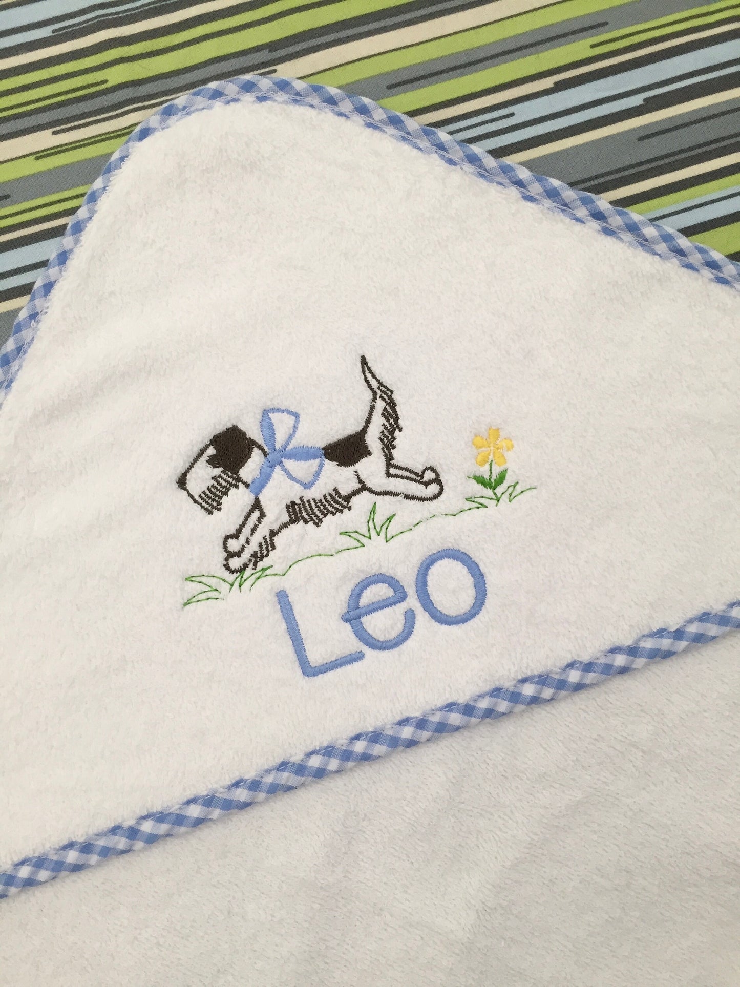 Monogrammed Dog Hooded Towel for Babies and Toddlers, baby gift, baby shower