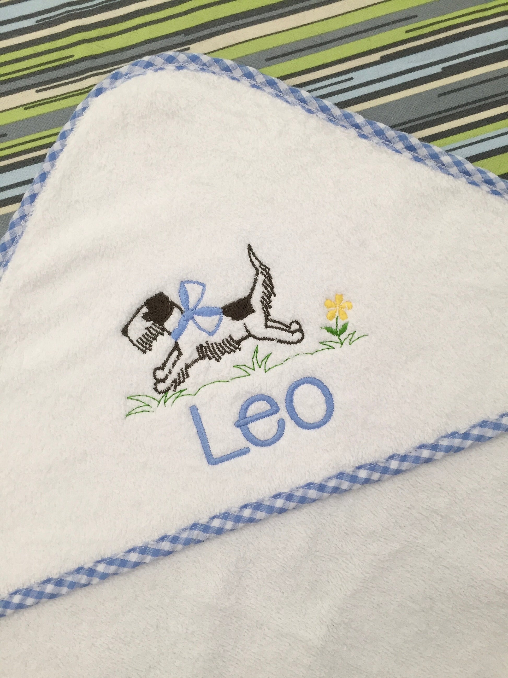 Monogrammed Dog Hooded Towel for Babies and Toddlers, baby gift, baby shower
