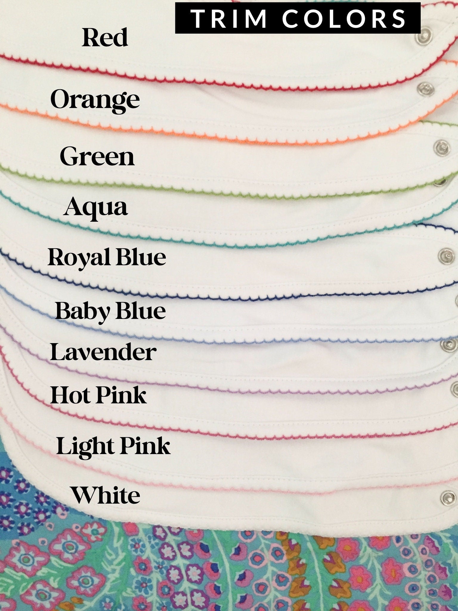Monogrammed Baby Bib: Cotton with Picot Trim, Gingerbread design, Christmas bib